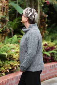 White On Black Boucle Zip Jacket