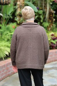 White On Black Boucle Zip Jacket