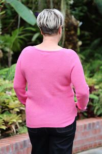 White On Black V Neck Jumper