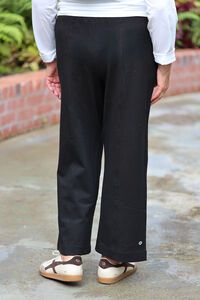 White On Black F-Terry Cropped Pant