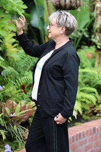 White On Black Cotton Jacket