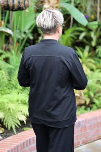 White On Black Cotton Jacket