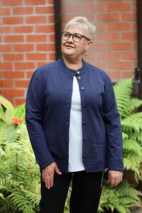 White On Black Cotton Jacket