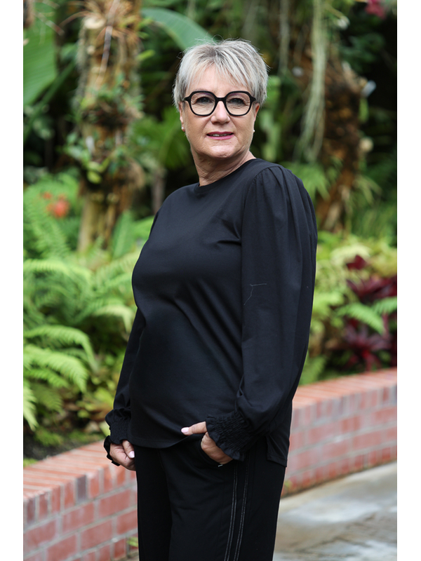 White On Black Shirred Sleeve Top