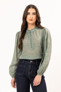 Leila + Luca Seafoam Romance Blouse