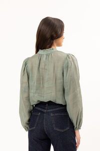 Leila + Luca Seafoam Romance Blouse