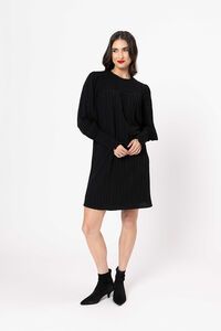 Seeking Lola Black Crinkle Zion Dress