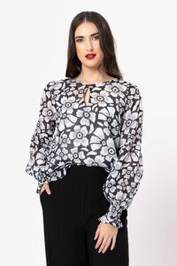Seeking Lola Mono Floral Vienna Blouse