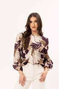 Seeking Lola Royal Plum Brilliance Blouse