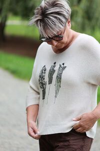 La Strada Three Portrait Knitted Top