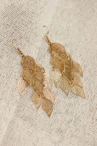 She Jewellery Leaf Drop Earrings