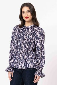 Seeking Lola Navy Wish LS Bonita Top