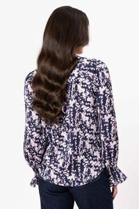 Seeking Lola Navy Wish LS Bonita Top