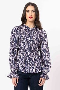 Seeking Lola Navy Wish LS Bonita Top
