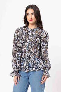 Seeking Lola Woodland Blossom LS Bonita Top