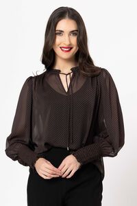 Seeking Lola Mocha Lace Byron Blouse
