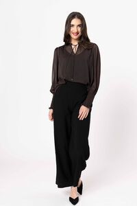 Seeking Lola Mocha Lace Byron Blouse
