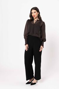 Seeking Lola Mocha Lace Byron Blouse