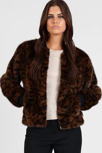 Storm Faux Fur Animal Bomber Jacket