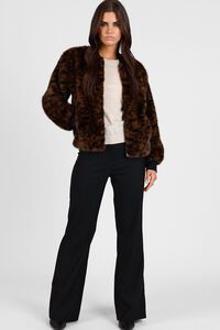 Storm Faux Fur Animal Bomber Jacket