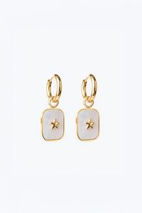 Stella + Gemma Square Shell Star Earring