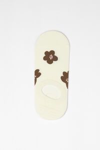 Stella + Gemma White and Chocolate Flower Socks