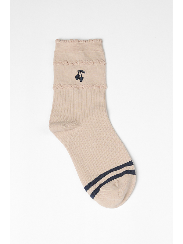 Stella + Gemma Cherry and Stripe Socks