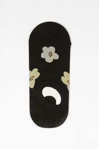 Stella + Gemma No Show Taupe Flower Socks