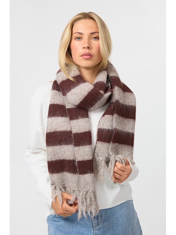 Stella + Gemma Stripe with Tassels Scarf