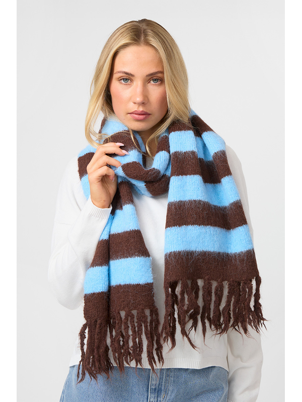 Stella + Gemma Stripe with Tassels Scarf