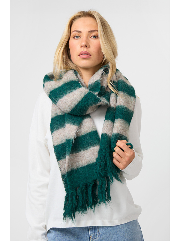 Stella + Gemma Stripe with Tassels Scarf