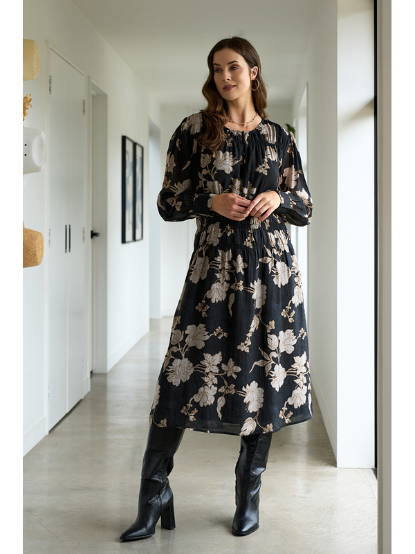 Memo Shirr Around Dress