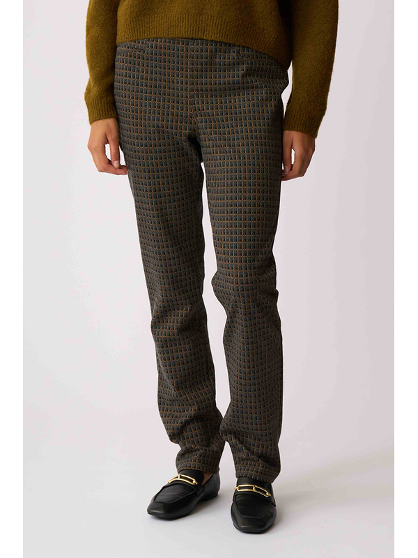 Esplanade Pull on Slim Check Trousers