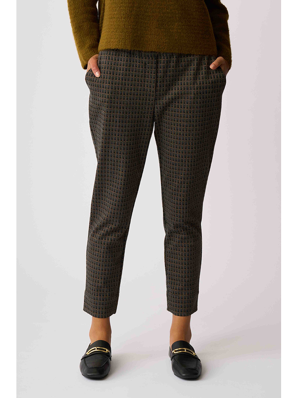 Esplanade Check Adjustable Cuff Trousers