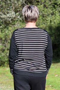 Foil Ace Of The Heart Stripe Cuff Top