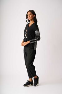 Foil French Stroll Combo Print Top