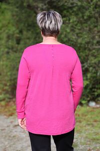 Foil Back Placket Swing Jumper