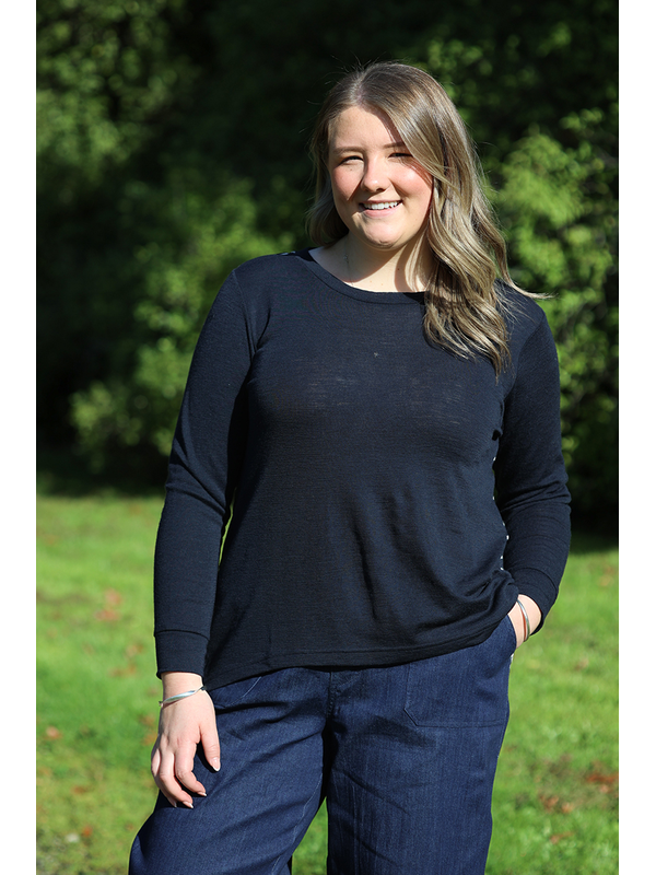 Foil Back Placket Swing Jumper