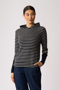Foil Contrast Trim Hooded Jumper