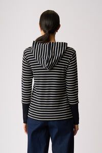 Foil Contrast Trim Hooded Jumper