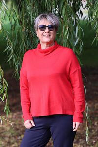 Foil Cowl Neck Jumper