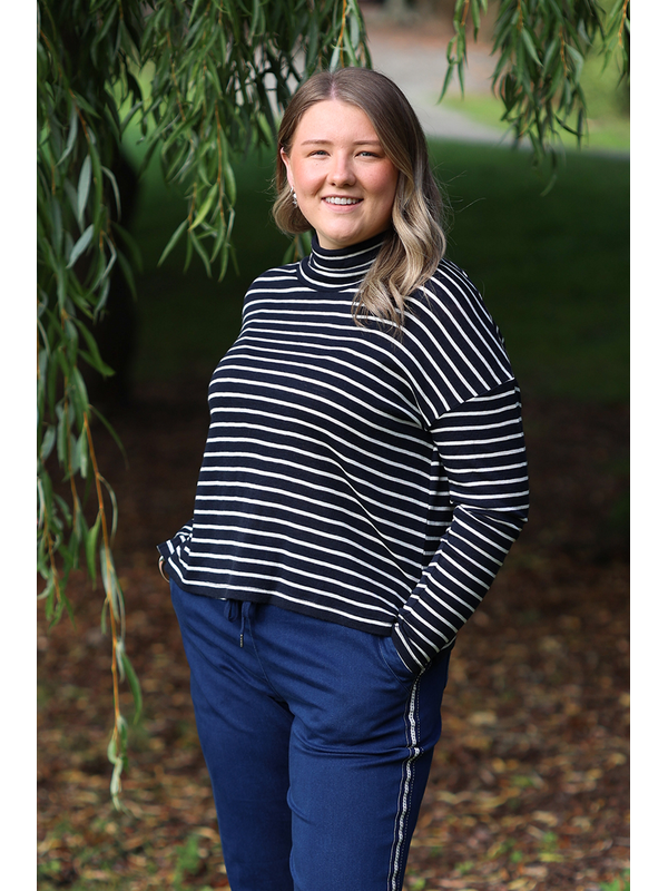 Foil Cowl Neck Jumper