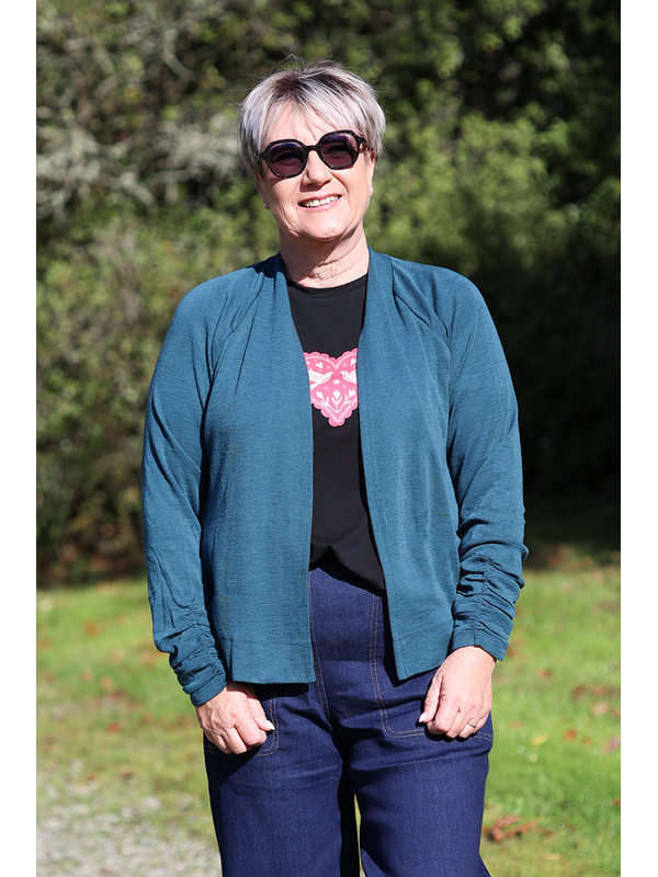 Foil High Tied Cardigan