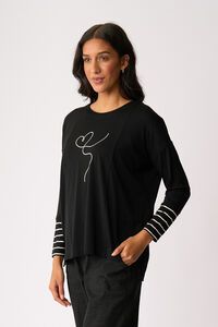 Foil Love Connection Blocked Stripe Top