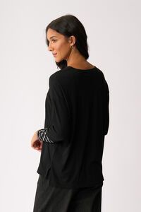 Foil Love Connection Blocked Stripe Top