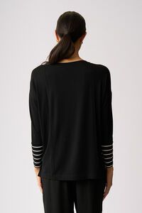 Foil Lucky Clover Blocked Stripe Top