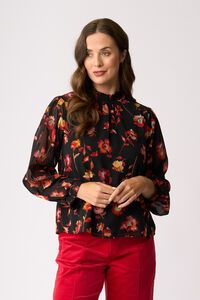 Memo Contrast Trim Top