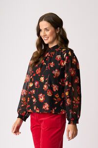 Memo Contrast Trim Top