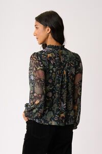 Memo Contrast Trim Top