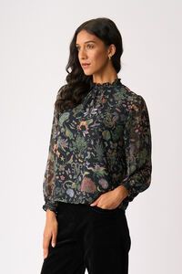 Memo Contrast Trim Top